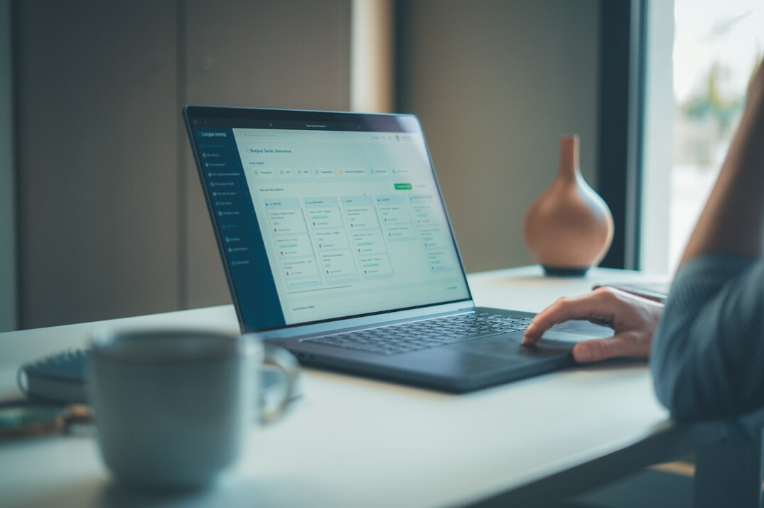 person analyzing data on laptop