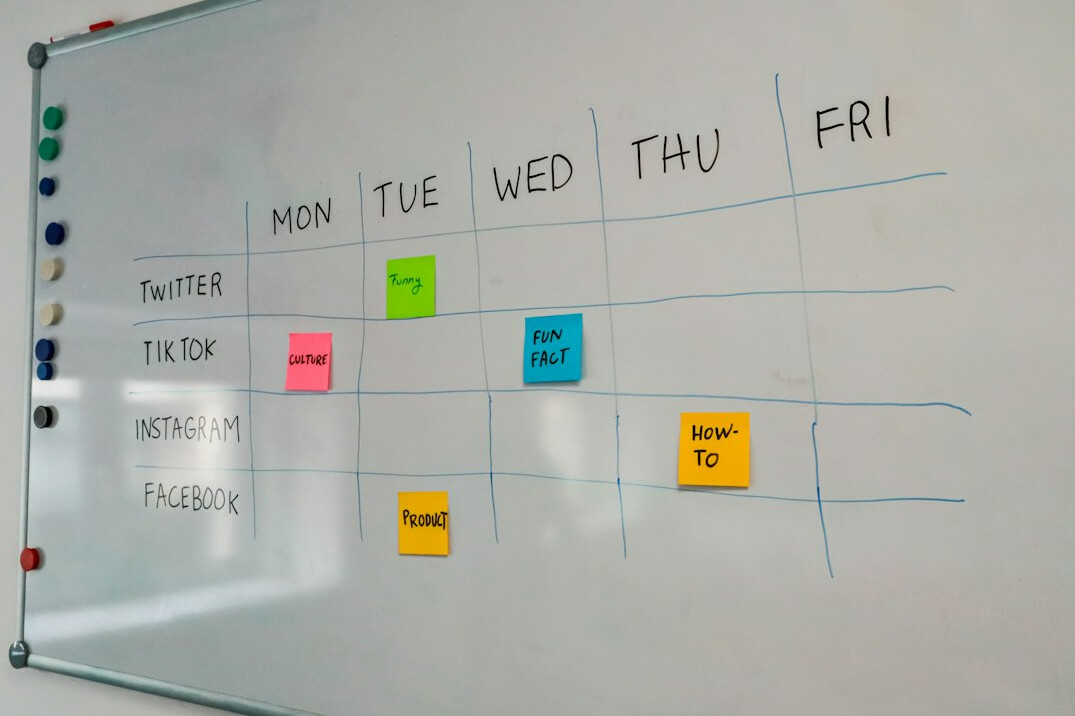 person planning schedule