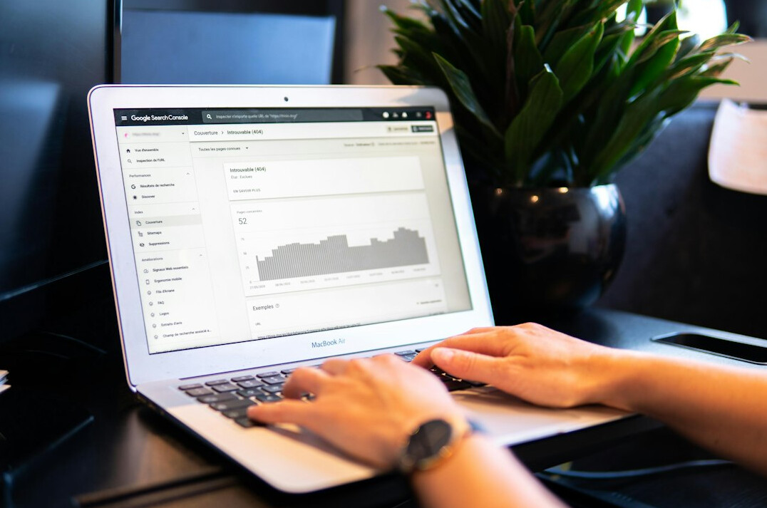 person reviewing analytics dashboard