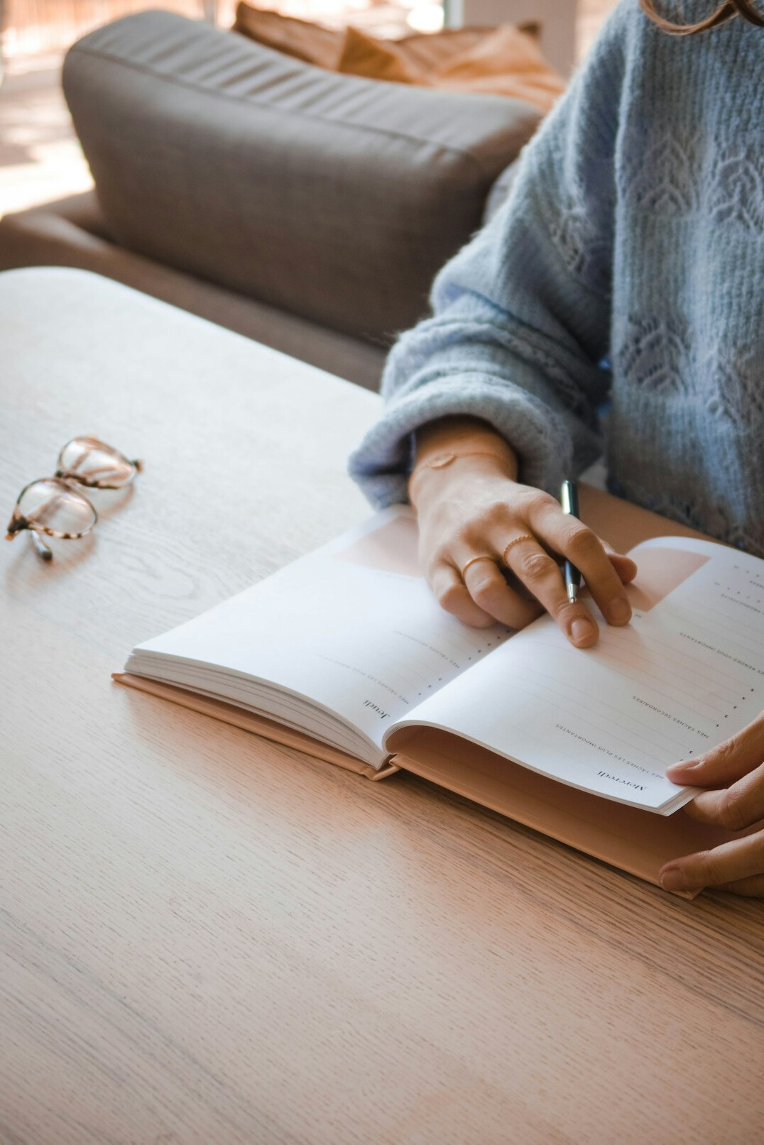 person planning goals